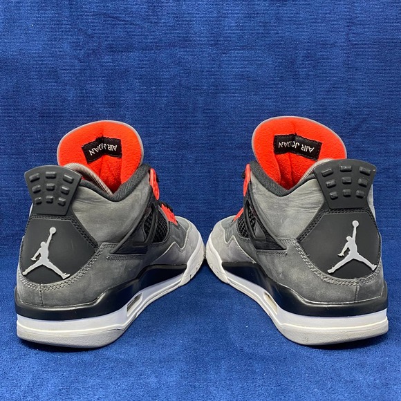 Air Jordan 4 'Infared', Gray/Charcoal/Red, women's US 9 - Picture 8 of 10